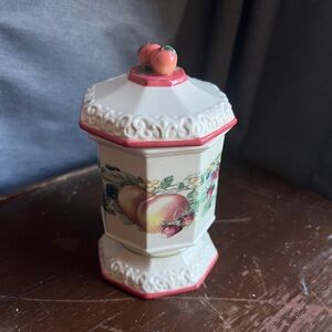 Vintage Avon sugar bowl sweet country harvest ceramic container with lid